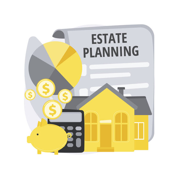 Estate planning abstract concept vector illustration.