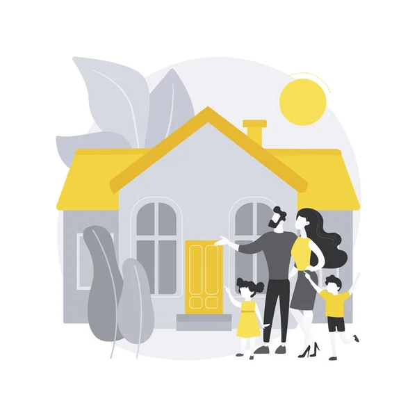 Maison de famille concept abstrait illustration vectorielle. — Image vectorielle