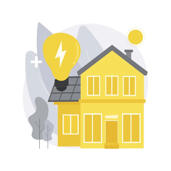 Illustration vectorielle du concept abstrait Energy-plus house. — Image vectorielle
