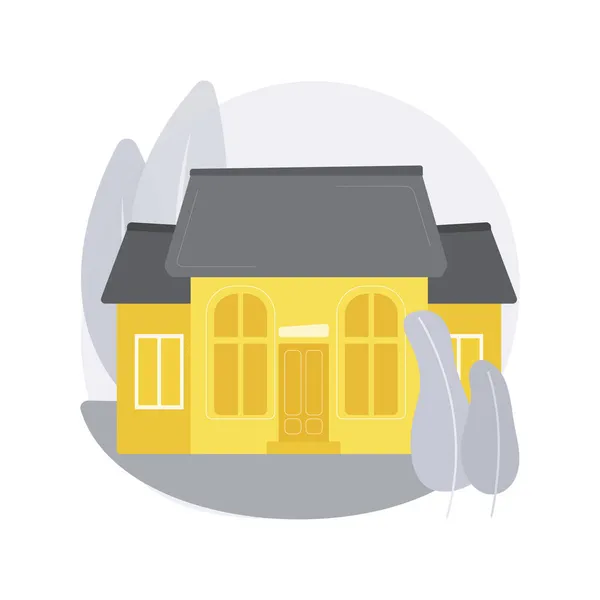 Fristående hus abstrakt begrepp vektor illustration. — Stock vektor