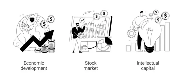 Economia global conceito abstrato vetor ilustrações. — Vetor de Stock