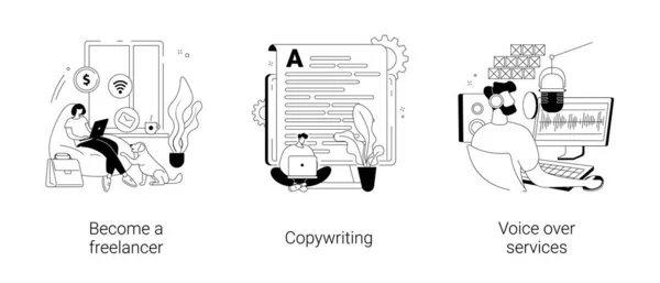 Entrepreneur indépendant concept abstrait illustrations vectorielles. — Image vectorielle