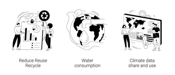Save the planet abstract concept vector illustrations.