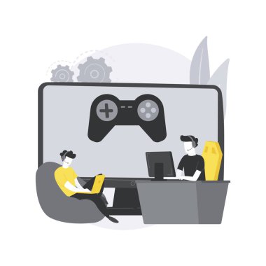 Esports koçluğu soyut konsept vektör illüstrasyonu.