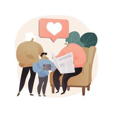 Koruyuculuk soyut konsept vektör çizimi.