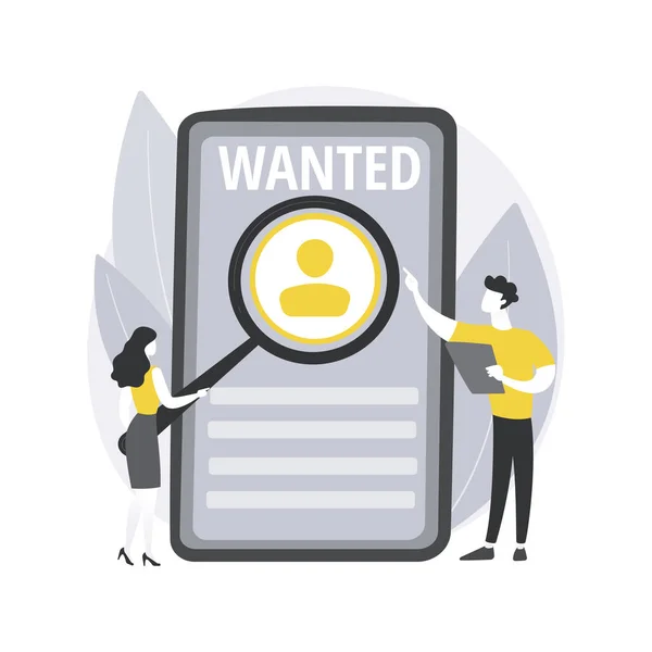 Wanted employees abstract concept vector illustration. — Stock Vector