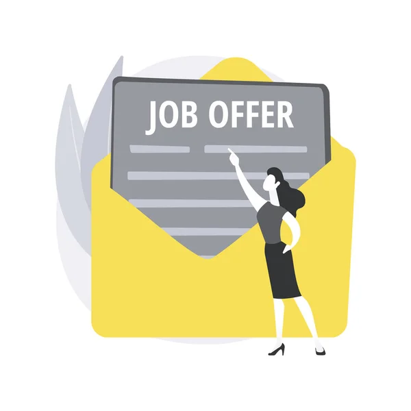 Job offer abstract concept vector illustration. — Stock Vector