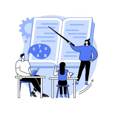 Okuma yazması olmayan soyut konsept vektör çizimi.