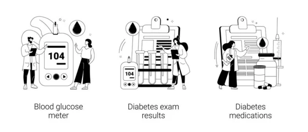 Diabetes mellitus abstrato conceito vetor ilustrações. —  Vetores de Stock