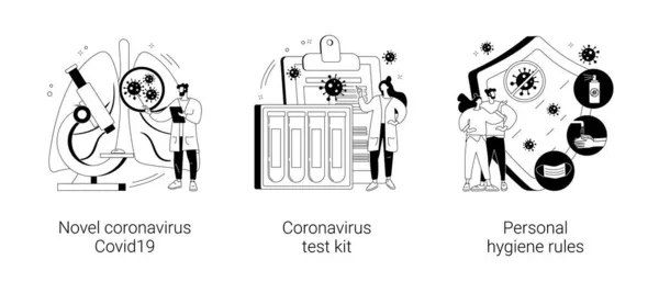 Ausbruch der Coronavirus-Krankheit abstraktes Konzept Vektor Illustrationen. — Stockvektor