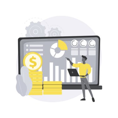 Veri monetizasyonu soyut konsept vektör çizimi.