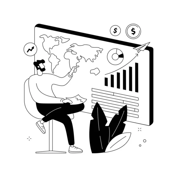 Business trend astratto concetto vettoriale illustrazione. — Vettoriale Stock