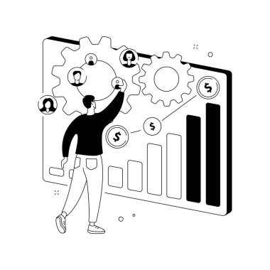 Satış büyümesi soyut konsept vektör çizimi.