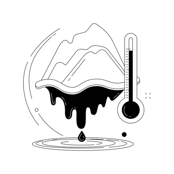 Abstraktes Konzept zur Illustration des Klimawandels. — Stockvektor