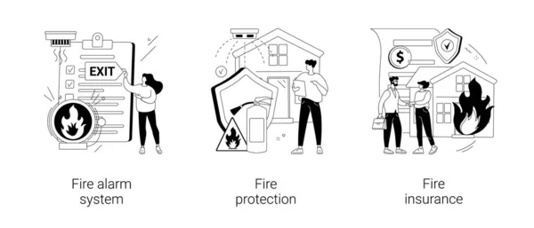 Construcción de protección de emergencia abstracto concepto vector ilustraciones. — Vector de stock