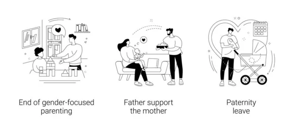 Föräldraroll abstrakt begrepp vektor illustrationer. — Stock vektor