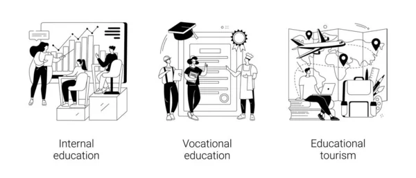 Professionelles Lernen abstrakte Konzeptvektorillustrationen. — Stockvektor