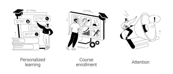 Flexibler Studienplan abstrakte Konzeptvektorillustrationen. — Stockvektor