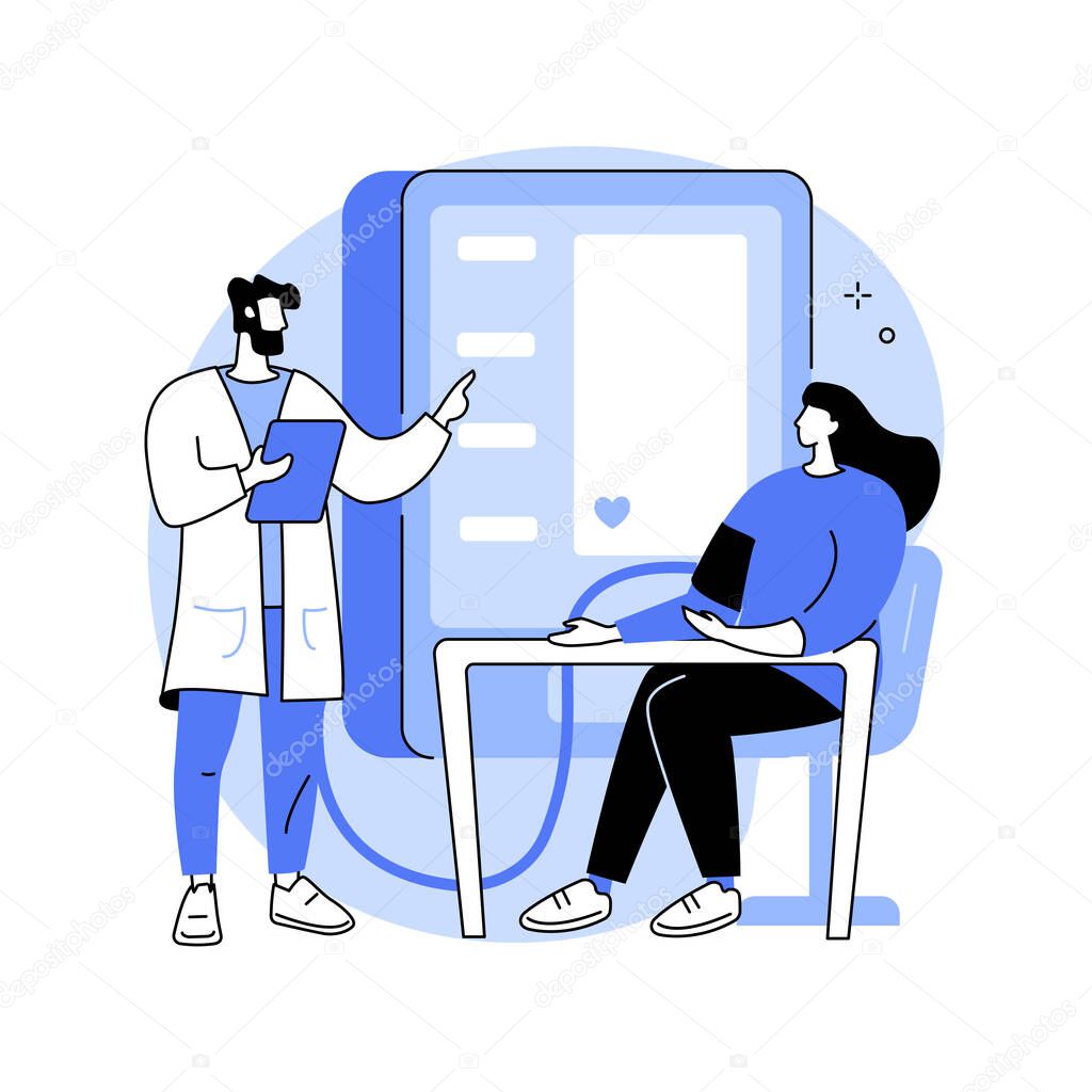 Blood pressure screening abstract concept vector illustration.