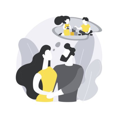 Aile planlaması soyut konsept vektör çizimi.