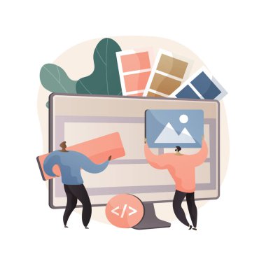 Düşük kod geliştirme soyut konsept vektör çizimi.