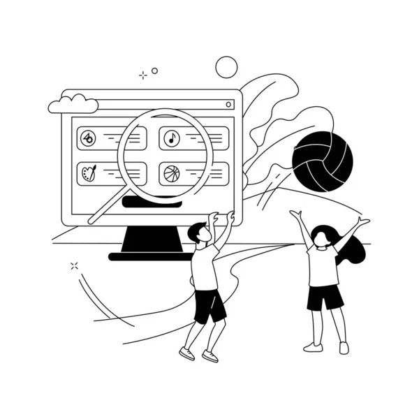 Camp d'été pour enfants illustration vectorielle concept abstrait. — Image vectorielle