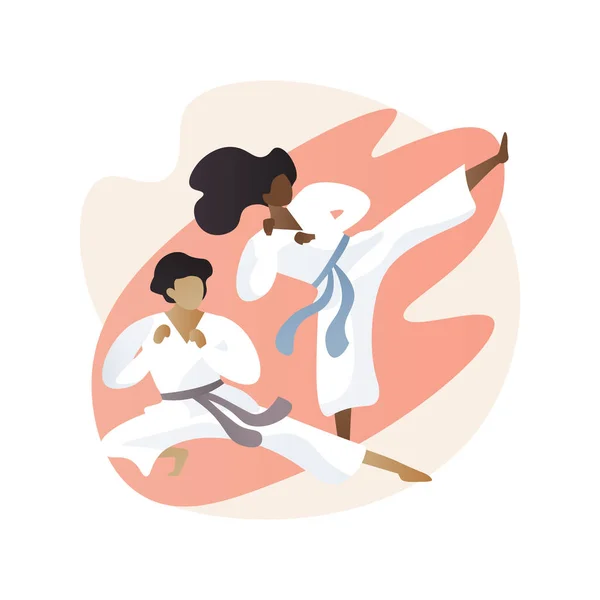 Campo de karate abstracto concepto vector ilustración. — Vector de stock