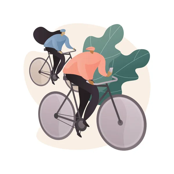 Ciclismo experiencias concepto abstracto vector ilustración. — Vector de stock