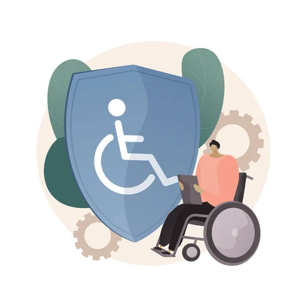 Ασφάλιση αναπηρίας αφηρημένη έννοια διανυσματική απεικόνιση. — Διανυσματικό Αρχείο