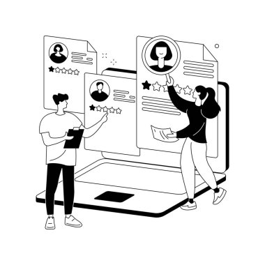 İşe alım ajansı soyut konsept vektör çizimi.