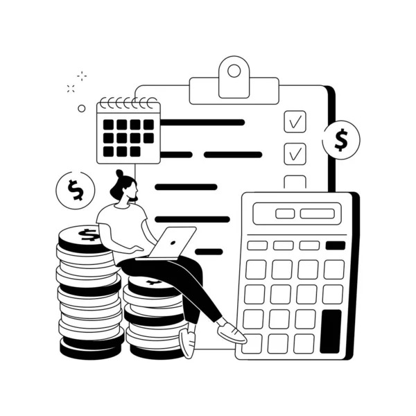 Budget planning abstract concept vector illustratie. — Stockvector