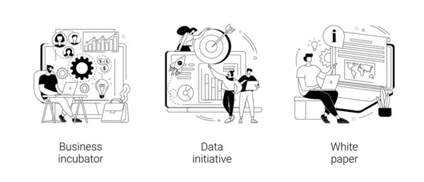 Startup development abstract concept vector illustraties. — Stockvector