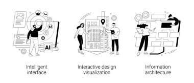 Yazılım geliştirme soyut konsept vektör çizimleri.