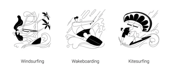 Extreem water fun abstract concept vector illustraties. — Stockvector