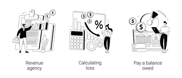 Serviço de Contabilidade resumo conceito vetor ilustrações. — Vetor de Stock