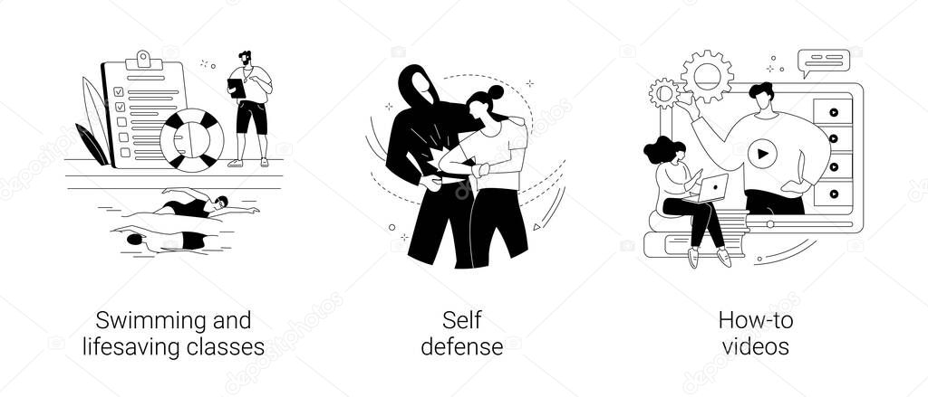 Personal training abstract concept vector illustrations.