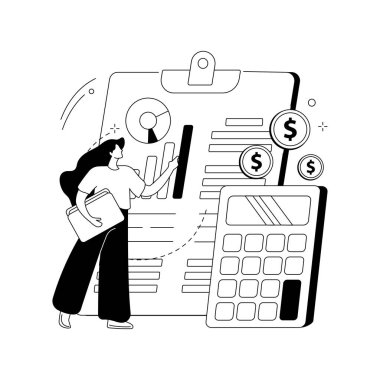 Gelir beyanı soyut konsept vektör çizimi.