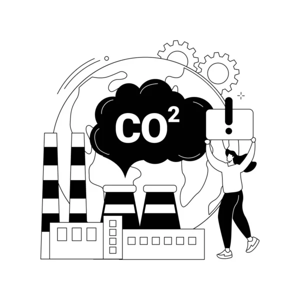Światowa emisja CO2 abstrakcyjna ilustracja wektora koncepcji. — Wektor stockowy