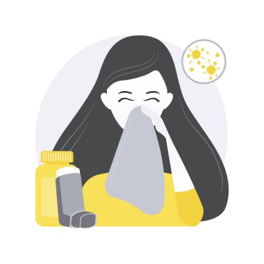 Alerjik hastalıklar soyut konsept vektör çizimi.