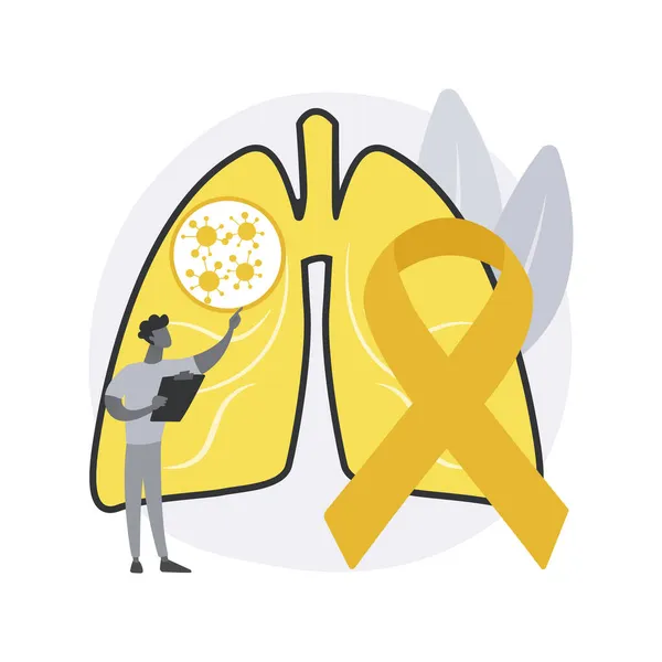 Câncer de pulmão conceito abstrato ilustração vetorial. — Vetor de Stock