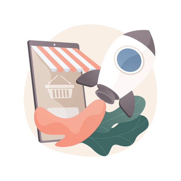 Продвижение абстрактных концептуальных векторных иллюстраций.