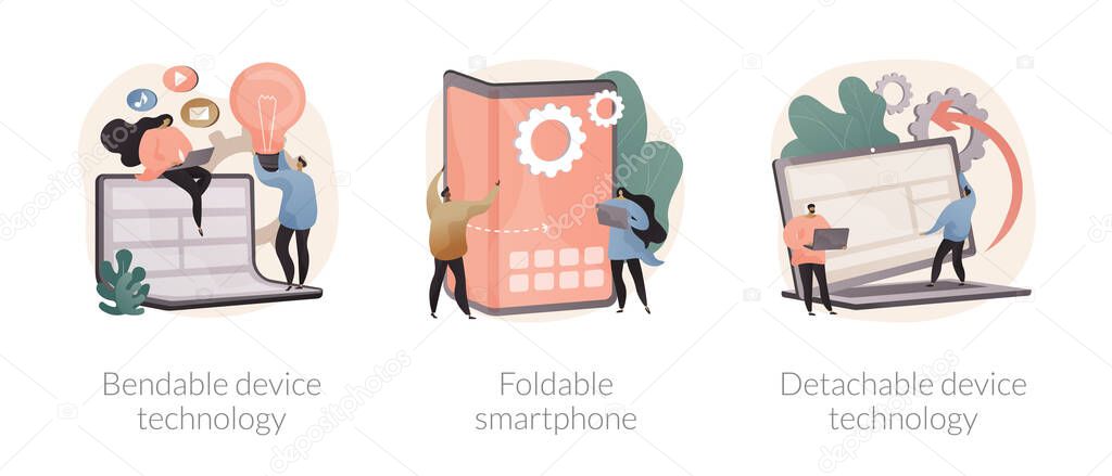 Next-generation electronics abstract concept vector illustrations.