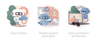 Bilgisayar bilimi soyut konsept vektör çizimleri.