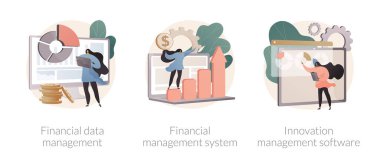 İş geliştirme soyut konsept vektör çizimleri.