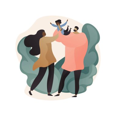 Bekar ebeveynler soyut konsept vektör çizimi.