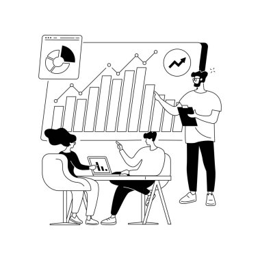 Soyut konsept vektör illüstrasyonuyla toplantı.