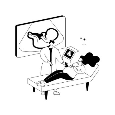 Hamilelik destek merkezi soyut konsept vektör çizimi.