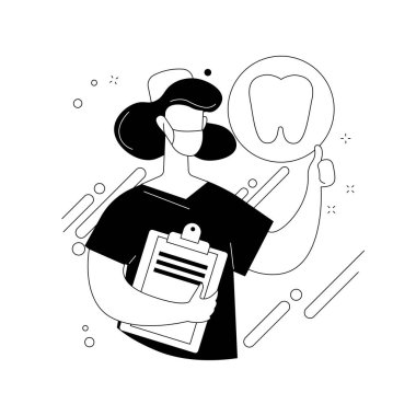 Özel diş hekimliği soyut konsept vektör çizimi.
