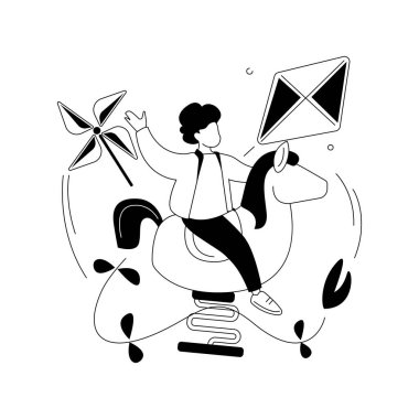 Çocuk parkı soyut konsept vektör çizimi.