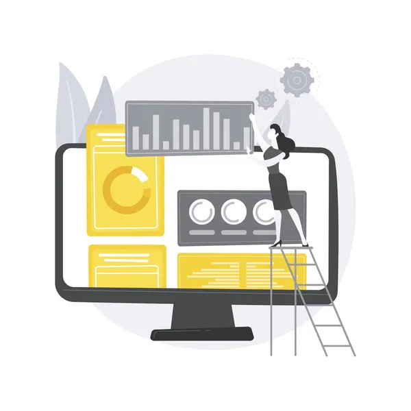 Digitale marketing strategie abstract concept vector illustratie. — Stockvector